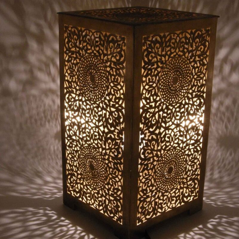 Messinglampe Hasnaa Lampe Messing handgefertigt petit Marrakech