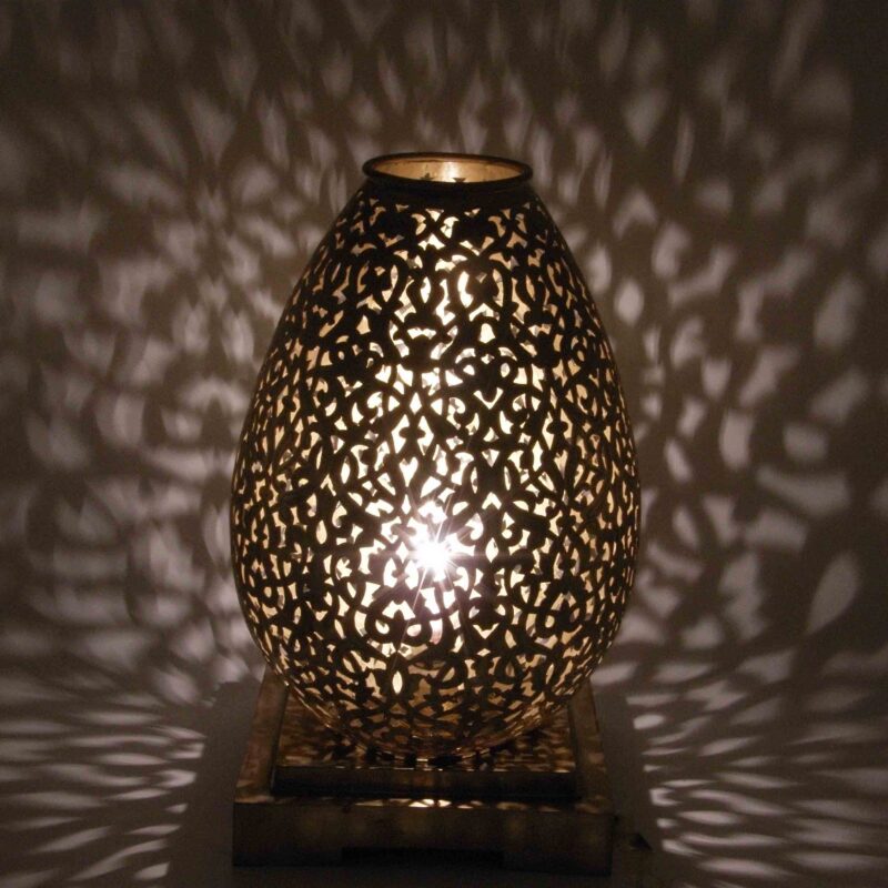 Halima Messinglampe Lampe Messing handgefertigt petit Marrakech