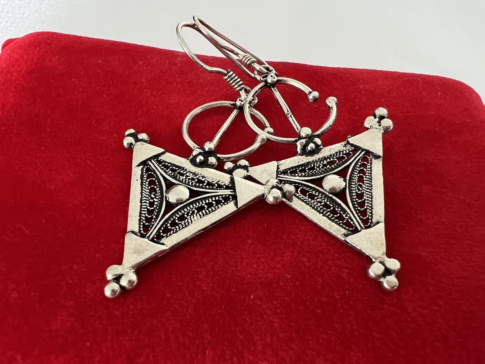 Berber_Kreuz_6 handgefertigte Silber Ohrringe mit Berber Kreuz petit Marrakech