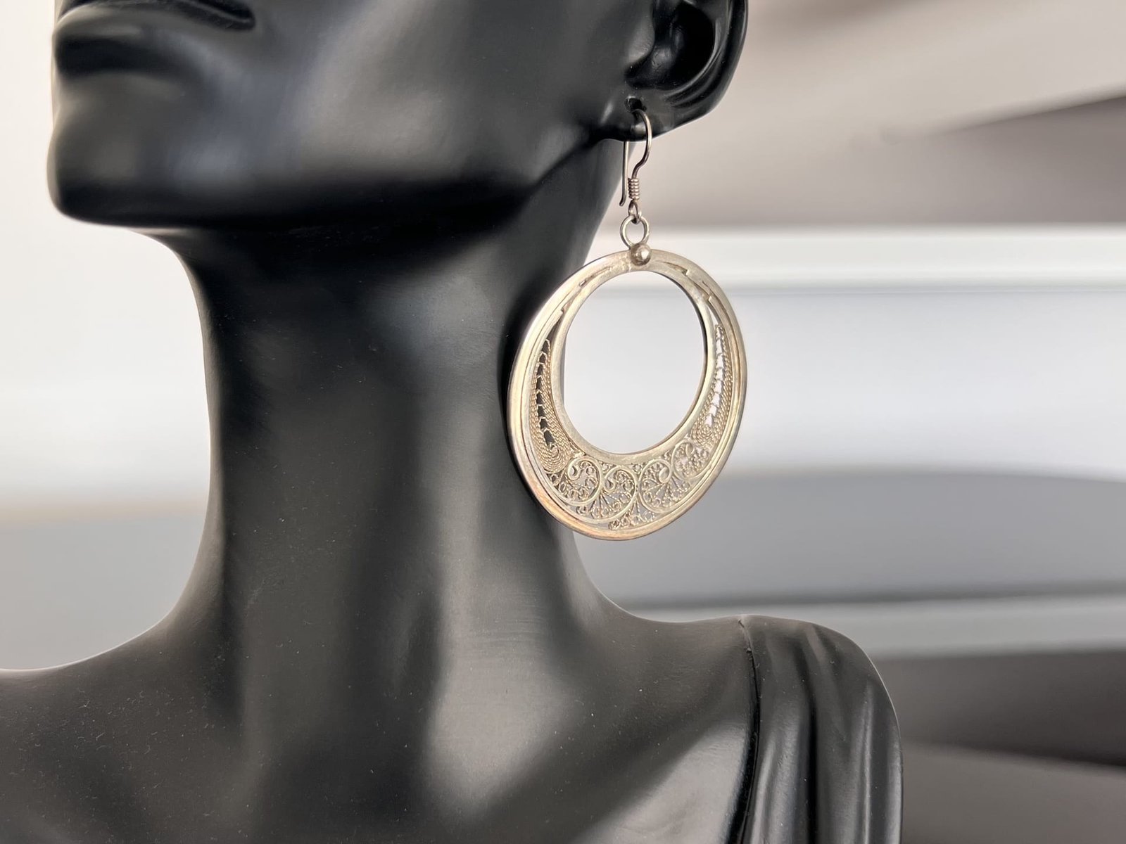 Ohrringe_Creolen_filigran_4 handgefertigte Silber Ohrringe Kreolen filigran aus Marokko