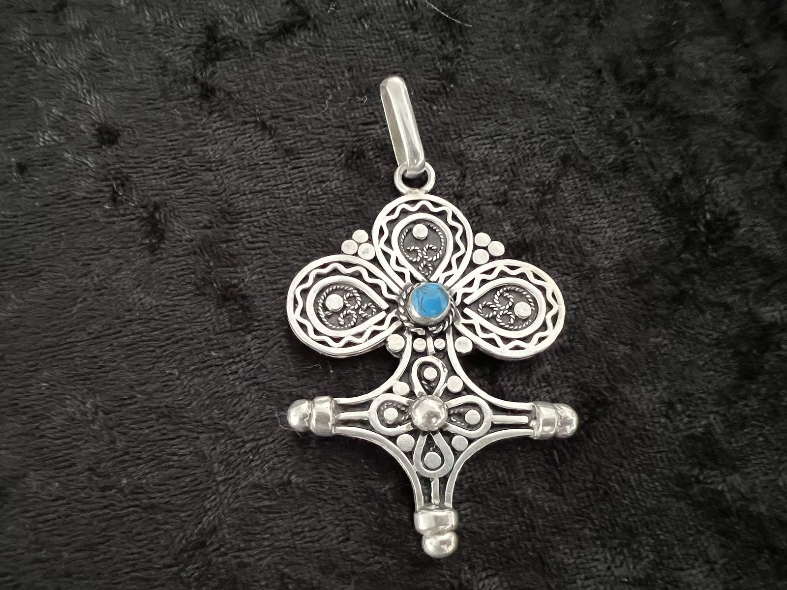 Tuareg_Kreus_Türkis_4 handgefertigt Tuareg Kreuz Türkis aus Marokko