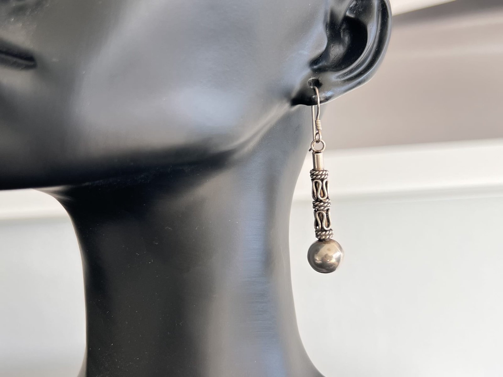 Silber_Ohrringe_Silber_Perle_bei_petit_Marrakech_03 handgefertigter Silber Schmuck aus Marokko