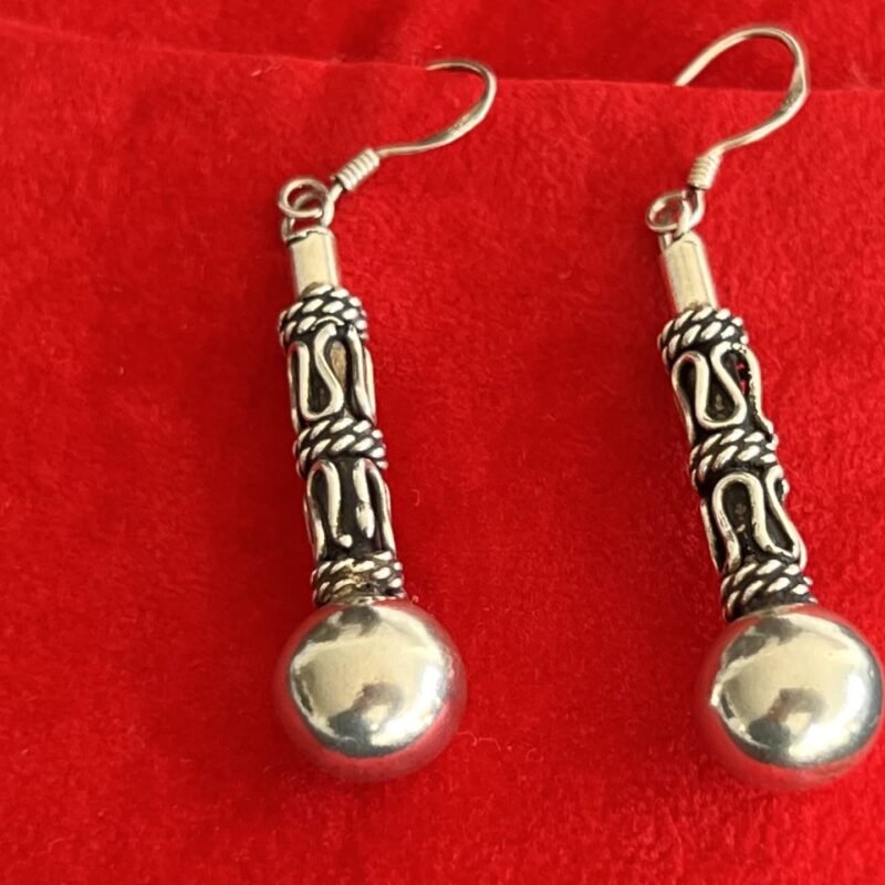 Silber_Ohrringe_Silber_Perle_bei_petit_Marrakech_04 handgefertigter Silber Schmuck aus Marokko