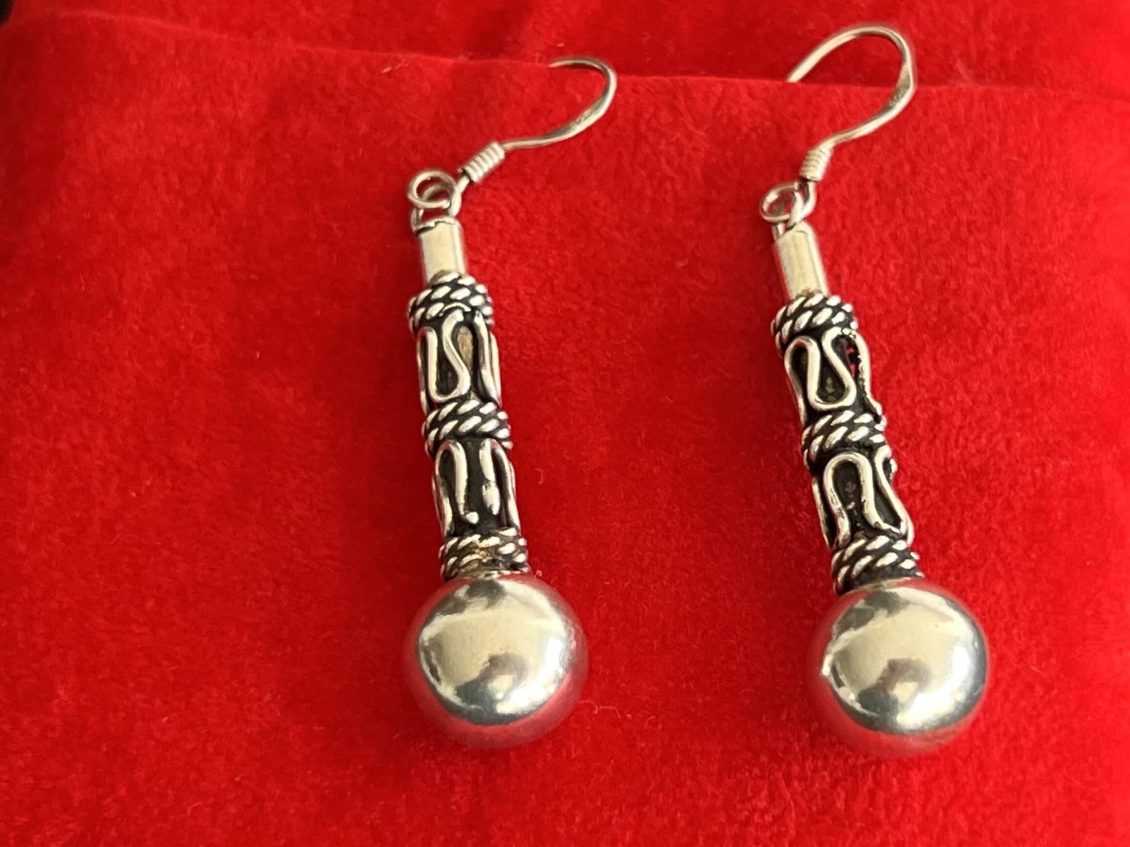 Silber_Ohrringe_Silber_Perle_bei_petit_Marrakech_04 handgefertigter Silber Schmuck aus Marokko