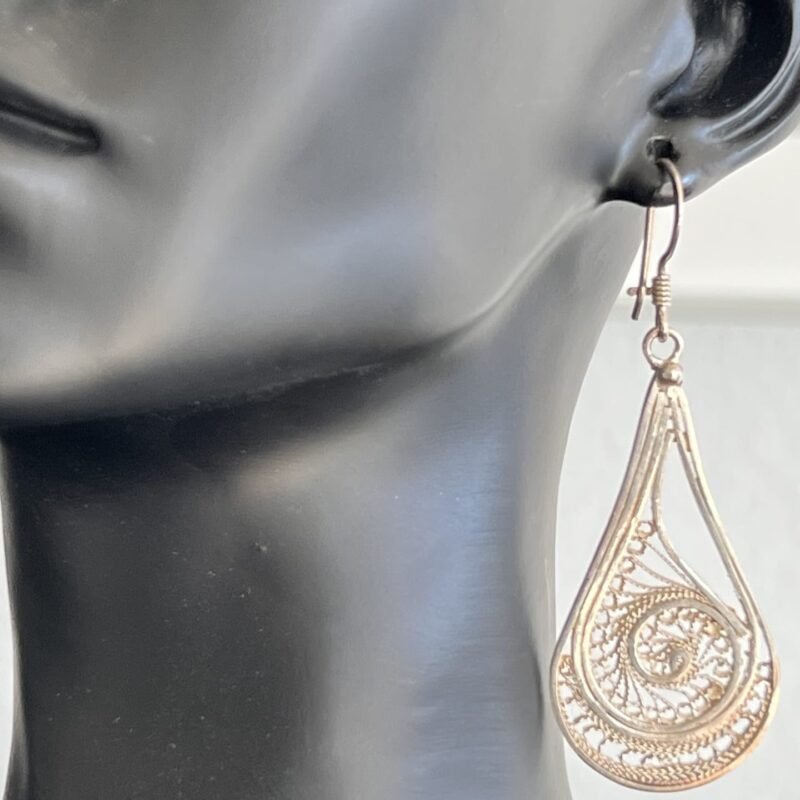 Silber_Ohrringe_Spirale_filigran_bei_petit_Marrakech_02 handgefertigter Silber Schmuck aus Marokko