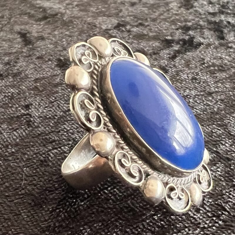 Ring_Berber_Chalcedon_bei_petit_Marrakech_03 handgefertigter Silber Schmuck aus Marokko
