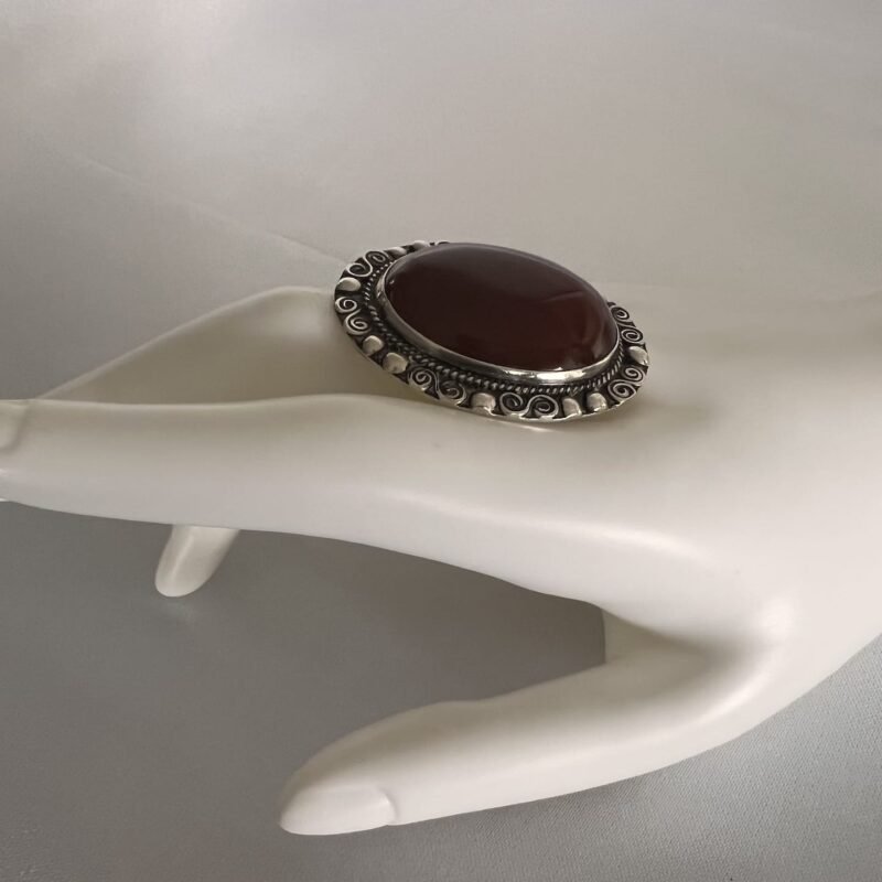 Ring_Berber_Karneol_bei_petit_Marrakech_05 handgefertigter Silber Schmuck aus Marokko